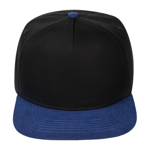 Бейсболка Foreside с прямым козырьком, черная с синим