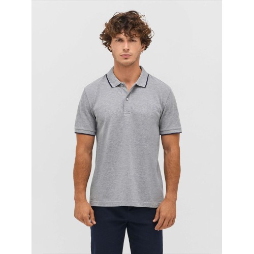 Рубашка поло унисекс Palermo, черная с белым