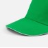 Бейсболка Classic 2.0, ярко-зеленая с белым кантом