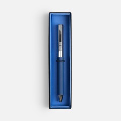 Ручка шариковая Eyeshot Soft Touch в футляре, темно-синяя