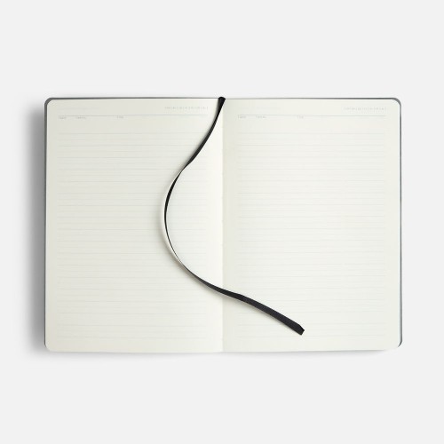 Ежедневник Doppio, недатированный, черный с серым