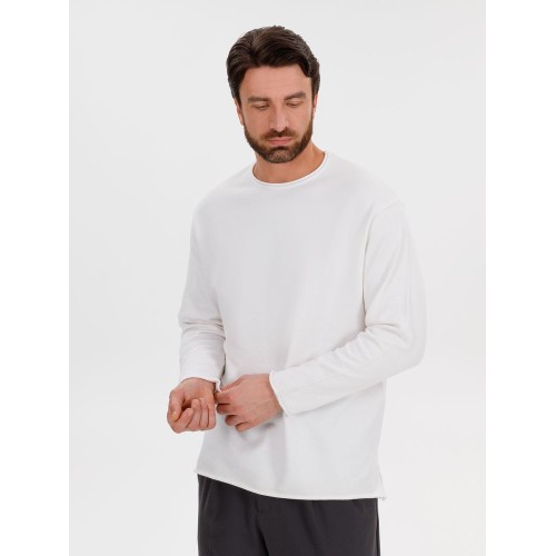 Лонгслив унисекс Siluetti Fuori, молочно-белый