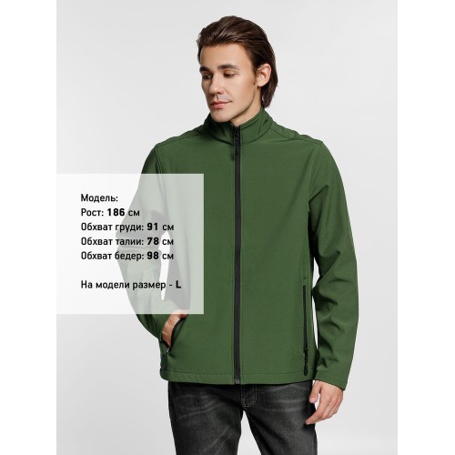 Куртка софтшелл мужская Race Men, темно-зеленая