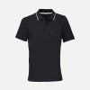 Рубашка поло унисекс Palermo, черная с белым Рубашка поло унисекс Palermo, черная с белым