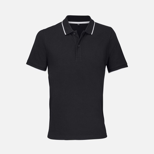 Рубашка поло унисекс Palermo, черная с белым