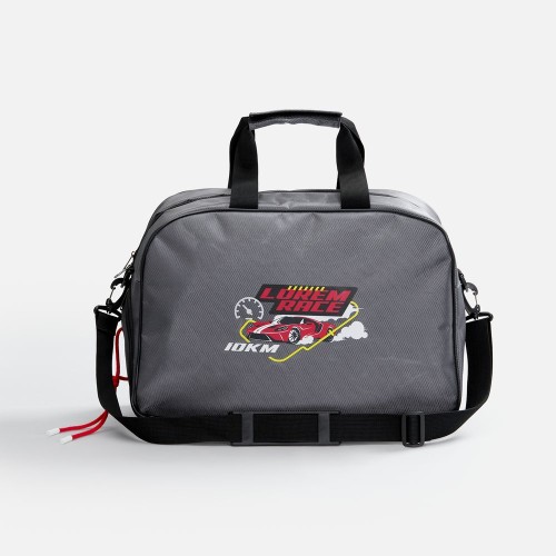 Спортивная сумка Atlantes, светло-серая с черным