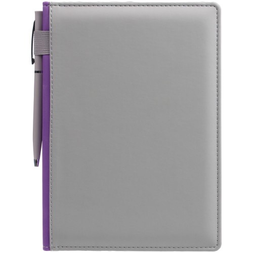 Ежедневник Spain Shall на заказ, недатированный, серый с фиолетовым