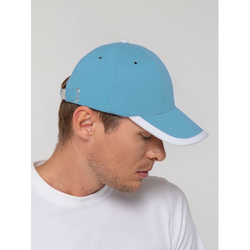 Бейсболка Honor, голубая с белым кантом