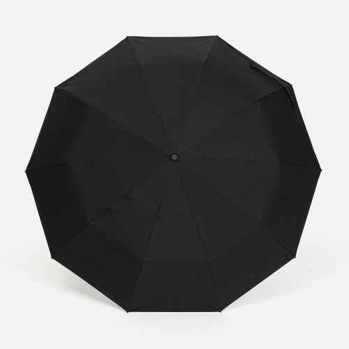 Зонт обратного сложения inLoop с ручкой-карабином, черный