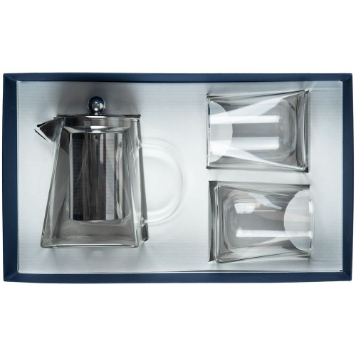 Чайный набор Quadroni в темно-синей коробке