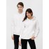 Толстовка унисекс оверсайз на молнии Zippy Terry, белая