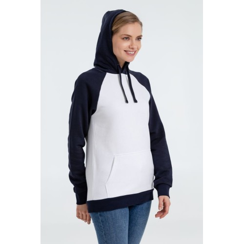 Толстовка унисекс Seattle, белая с темно-синим