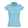 Рубашка поло женская Prescott Women 170, бирюзовая Рубашка поло женская Prescott Women 170, бирюзовая