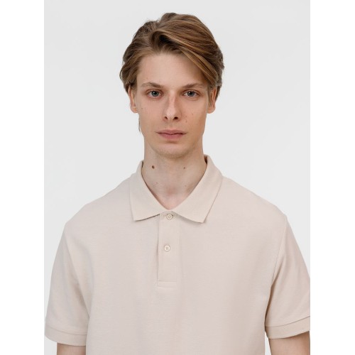 Рубашка поло унисекс Pacific, бежевая (льняная)