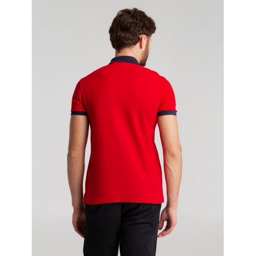 Рубашка поло Prince 190, красная с темно-синим