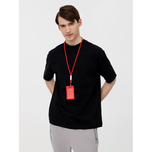 Шнурок для бейджа Tube Metal, красный