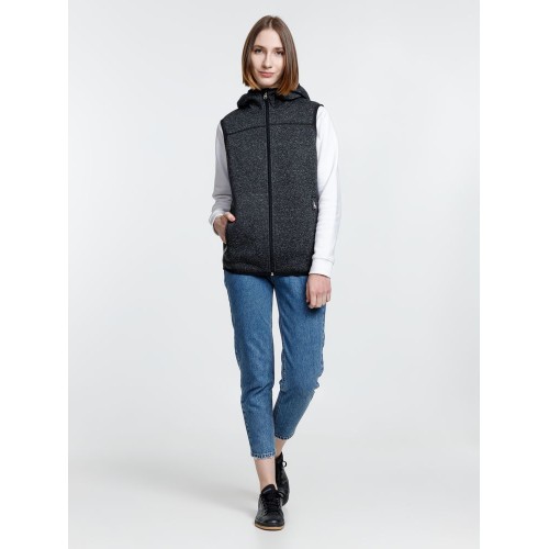 Жилет с капюшоном унисекс Gotland, черный