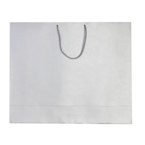 Пакет бумажный «Блеск», большой, серебристый