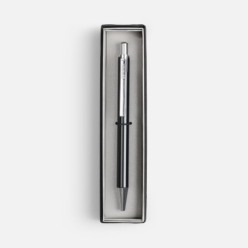 Ручка шариковая Arvent Glossy в футляре, черная