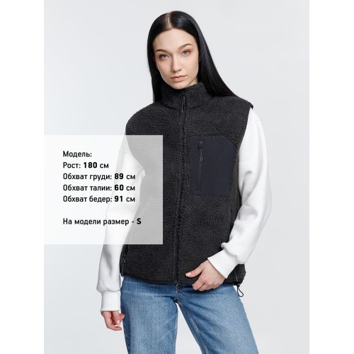 Жилет унисекс Fury BW, темно-серый (графит)