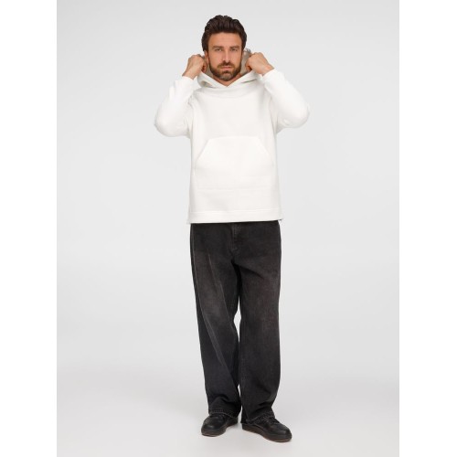 Худи унисекс оверсайз Easy Street, молочно-белое