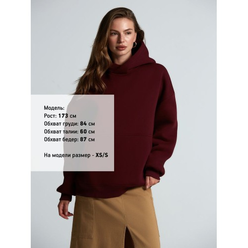 Худи Kulonga Oversize, бордовое