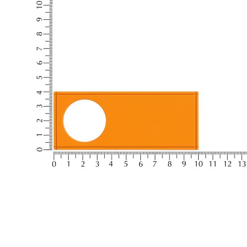 Лейбл из ПВХ с вырубкой «Круг», оранжевый неон