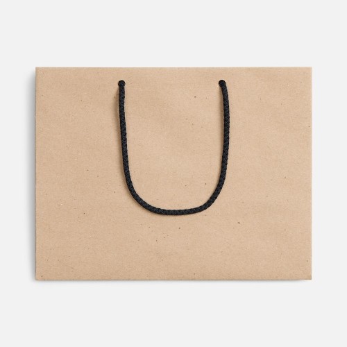 Пакет бумажный Stor, неокрашенный с черными ручками