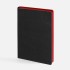 Ежедневник Doppio, недатированный, черный с красным