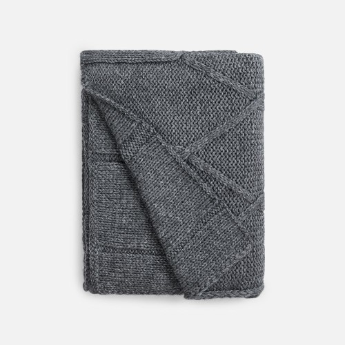 Плед Curve Verve, серый меланж (маренго)