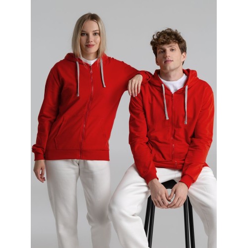 Толстовка на молнии с капюшоном Unit Siverga, красная