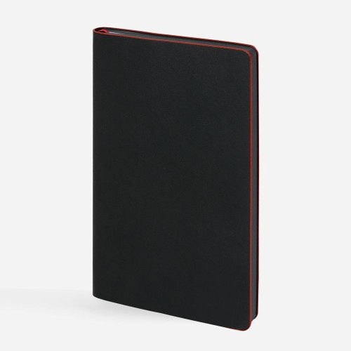 Ежедневник Trait, недатированный, черный с красным