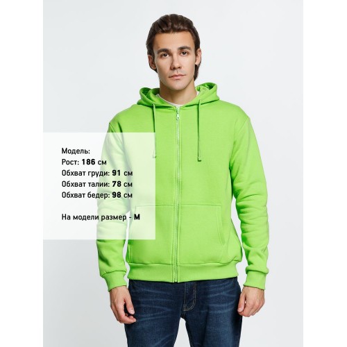Толстовка на молнии с капюшоном Siverga Heavy 2.0, зеленое яблоко