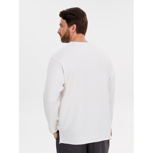 Лонгслив унисекс Siluetti Fuori, молочно-белый