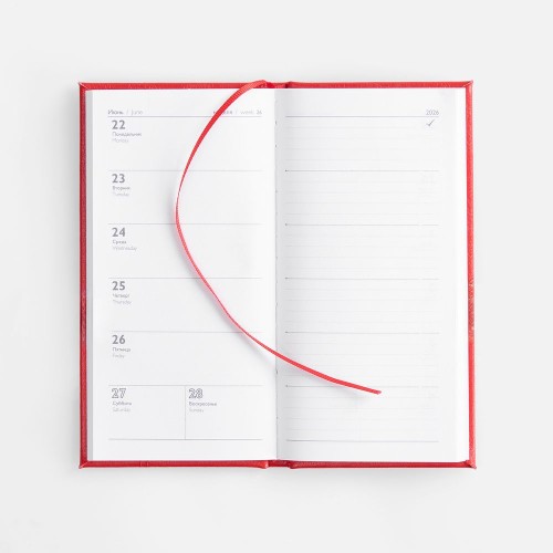 Еженедельник Baza, датированный, красный