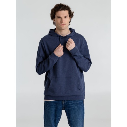 Толстовка с капюшоном унисекс Hoodie, синий меланж