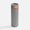 Термостакан X1 с цветной кнопкой, серый с оранжевым Термостакан X1 с цветной кнопкой, серый с оранжевым