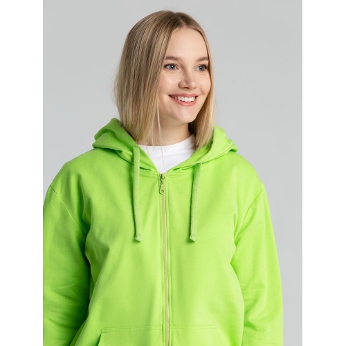 Толстовка на молнии с капюшоном Siverga 2.0, зеленое яблоко