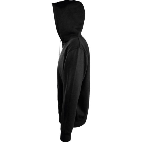 Толстовка мужская на молнии Soul Men 290 с контрастным капюшоном, черная