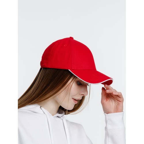 Бейсболка Spiker, красная с белым