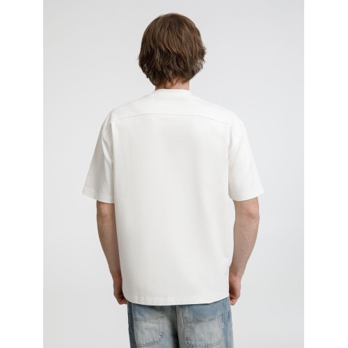 Футболка оверсайз унисекс Sideline, молочно-белая