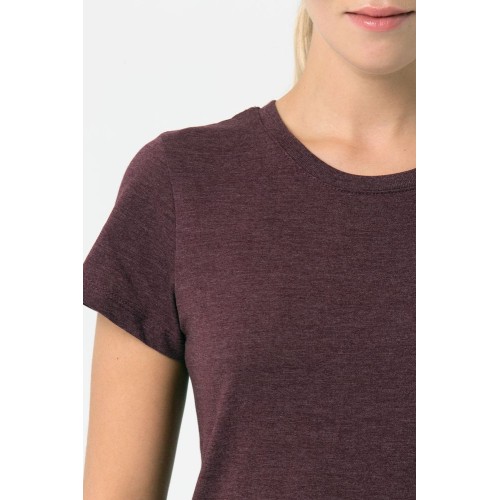 Футболка женская Regent Fit Women, бордовый меланж