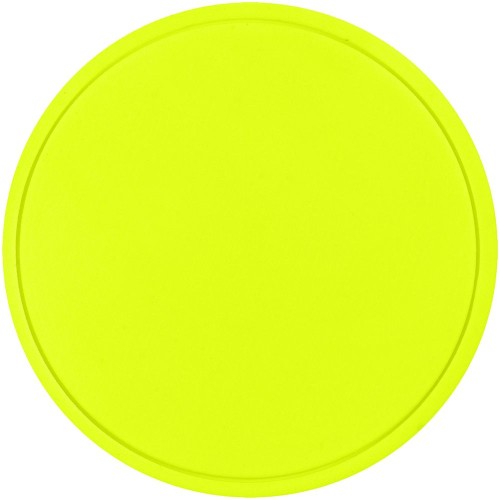 Лейбл из ПВХ Dzeta Round, L, желтый неон