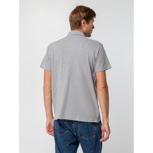 Рубашка поло мужская Spring 210, серый меланж