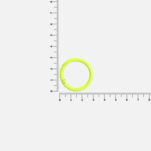 Карабин-кольцо Claus, L, желтый неон