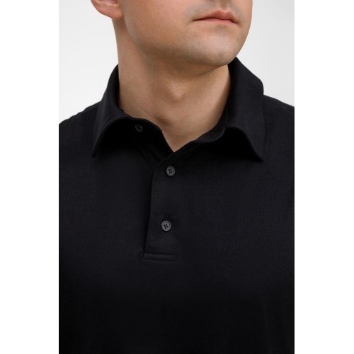 Рубашка поло унисекс Senti, черная