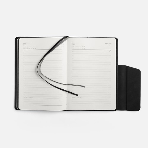 Ежедневник Leadmark, недатированный, черный