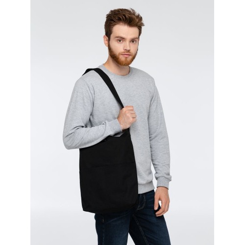 Сумка холщовая через плечо Artspace, черная