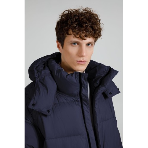 Пуховик унисекс Kapsula, темно-синий