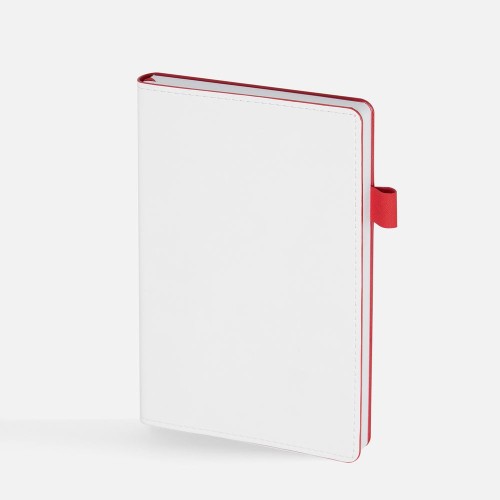 Ежедневник White Shall, недатированный, бело-красный